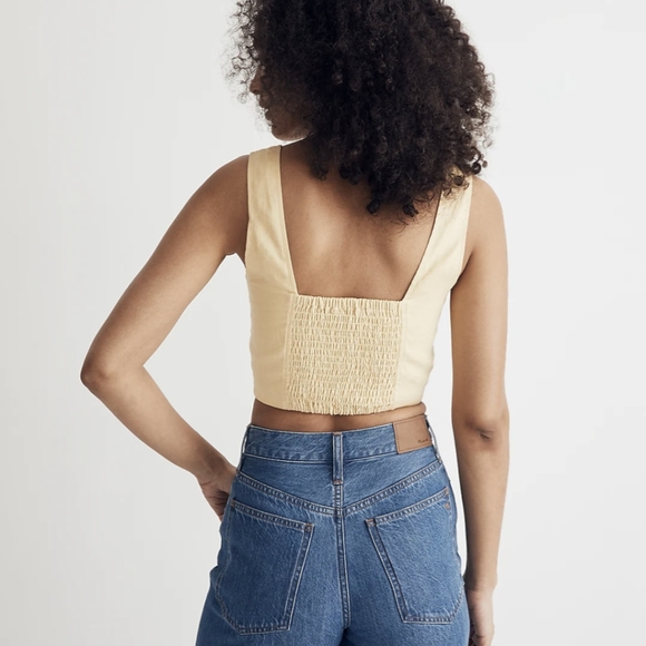Madewell 100% linen crop vest - Picture 3 of 6